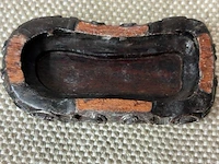 3 antieke oosterse beeldjes in jade snijwerk - afbeelding 6 van  9