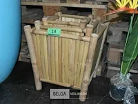 3 bamboe bloempotten - afbeelding 1 van  2