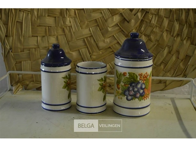 3 bewaarpotten en muurdeco - afbeelding 2 van  4