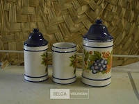 3 bewaarpotten en muurdeco - afbeelding 2 van  4