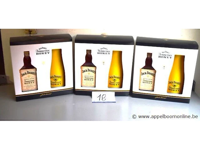 3 cadeauboxen jack daniels tennessee honey 35% - afbeelding 1 van  2