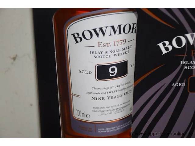 3 cadeausets bowmore 9yr 43% - afbeelding 2 van  2