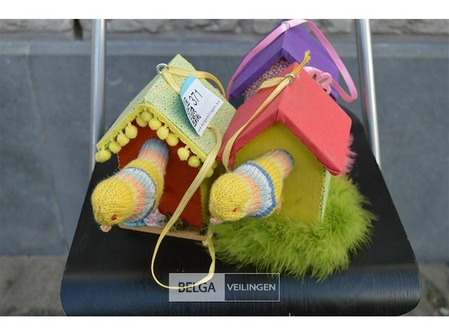 3 deco vogelhuisjes - afbeelding 1 van  3