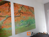 3 decoratieve frames 1m/1m die een bos voorstellen - afbeelding 1 van  4