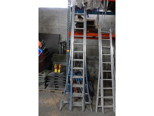 3-delige alu ladder solide - afbeelding 1 van  3