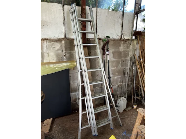 3 delige alu ladder - afbeelding 1 van  2