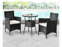 3-delige balconette set van synthetisch rotan - afbeelding 1 van  5