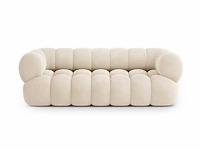 3-delige bank - lichtbeige fluweel - afbeelding 2 van  7