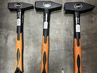 3 delige bankhamer set 1, 1,5 en 2 kg - afbeelding 1 van  5