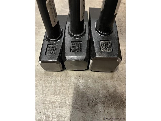 3 delige bankhamer set 1, 1,5 en 2 kg - afbeelding 5 van  5