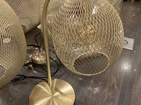 3-delige goudkleurige hanglampenset met kleine stalamp - afbeelding 5 van  5
