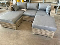 3-delige hoekbank loungeset 5 personen