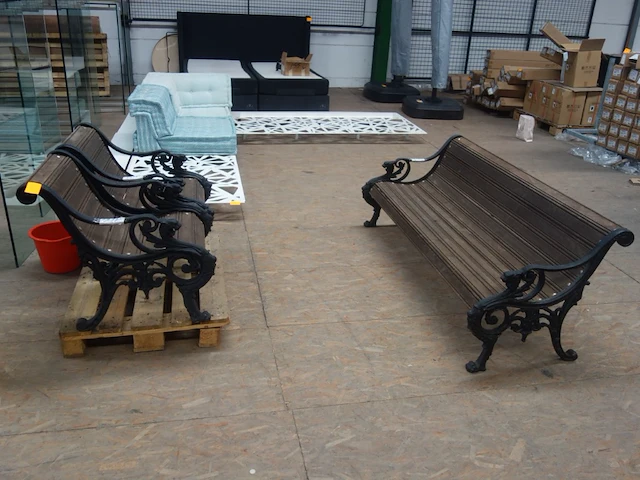 3-delige houten tuinbank set - afbeelding 1 van  6