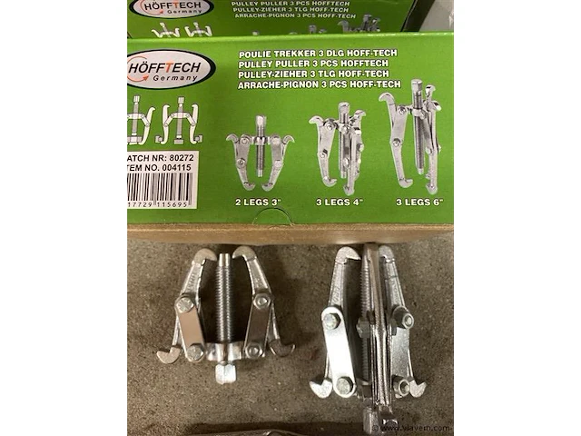 3 delige poelietrekkerset 80, 100 en 150mm - afbeelding 2 van  3