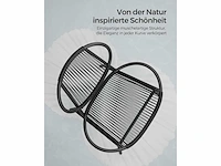 3-delige tuinset - tafel + 2 stoelen - zwart - afbeelding 3 van  4