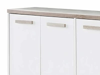 3-deurs 3-nis schoenenkast - wit & licht natuurlijk - afbeelding 3 van  4