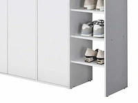 3-deurs 3-nis schoenenkast - wit & licht natuurlijk - afbeelding 4 van  4