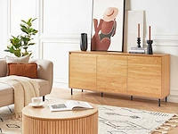 3-deurs dressoir met licht houteffect - afbeelding 1 van  8