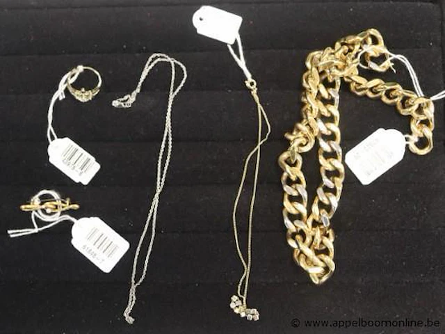 3 diverse kettingen en 2 broches - afbeelding 2 van  2