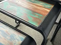 3 diverse metalen design salontafels flame - afbeelding 2 van  2