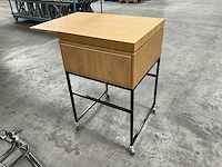 3 diverse metalen kledingrekken + verrijdbare bijzettafel - afbeelding 8 van  10