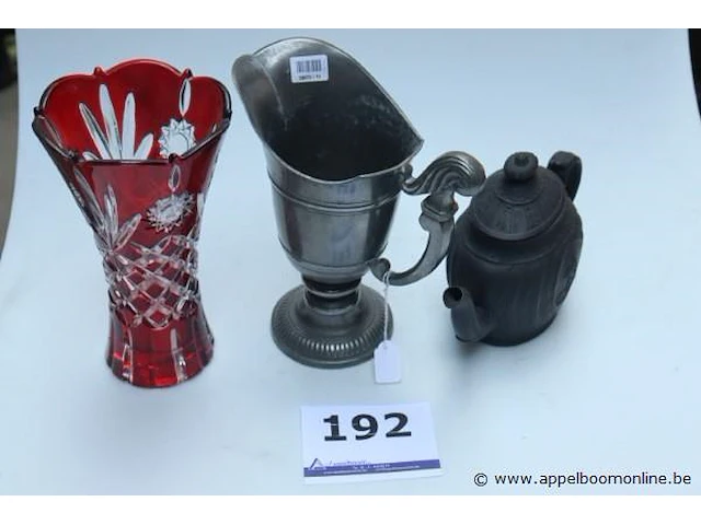3 diverse wo vaas, theepot en kelk - afbeelding 1 van  3