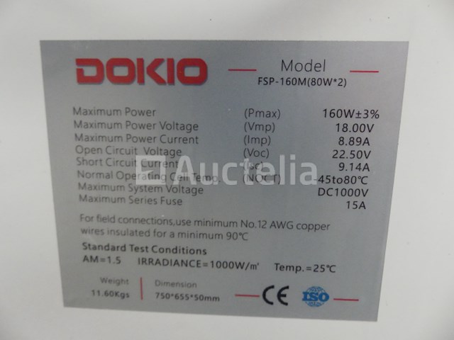 3 dokio fsp-160m opvouwbare zonnepanelen - afbeelding 1 van  8