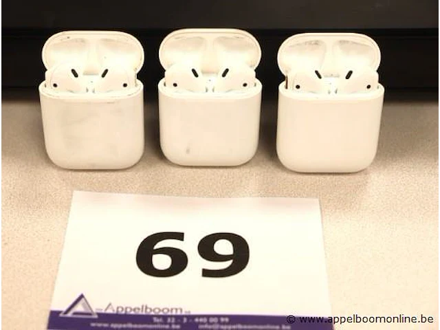 3 earpods apple, zonder kabels, werking niet gekend - afbeelding 1 van  3