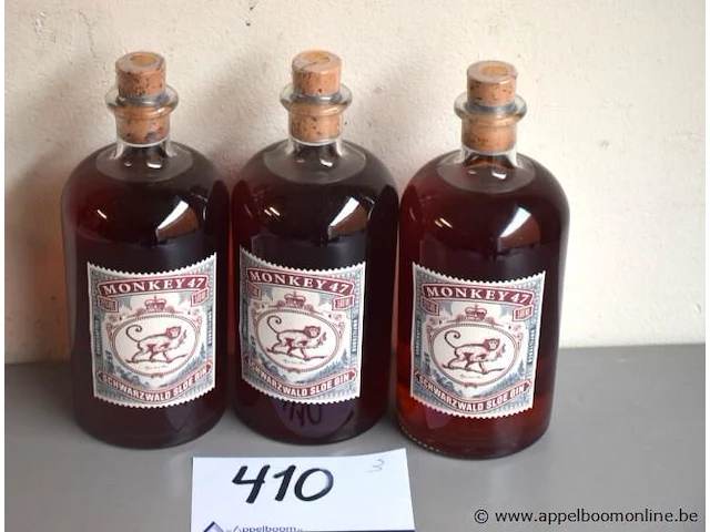 3 flessen à 50cl gin monkey 47 29% - afbeelding 1 van  2