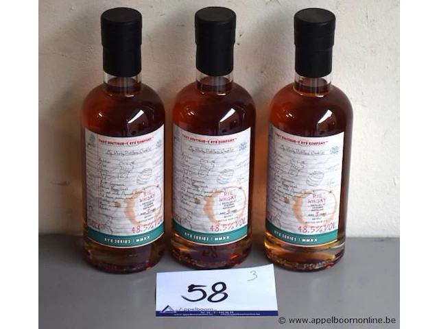 3 flessen à 50cl whisky boutique-y, 3yr 48% - afbeelding 1 van  2