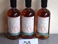 3 flessen à 50cl whisky boutique-y, 3yr 48% - afbeelding 1 van  2