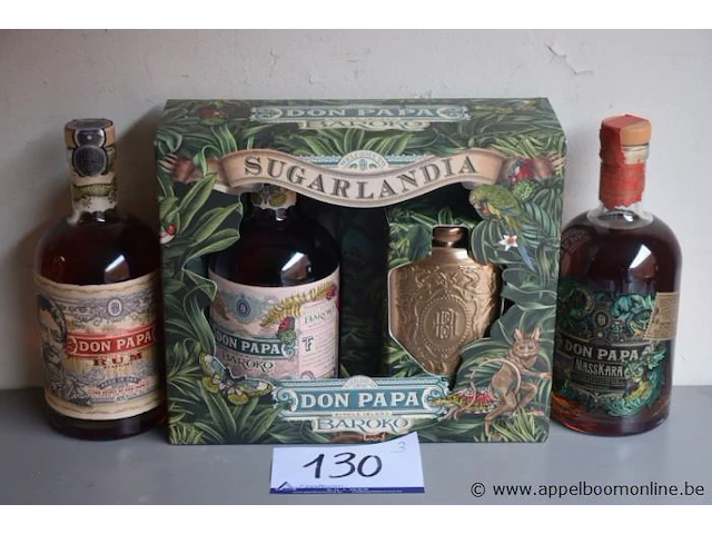 3 flessen à 70cl diverse rum don papa 40% - afbeelding 1 van  4