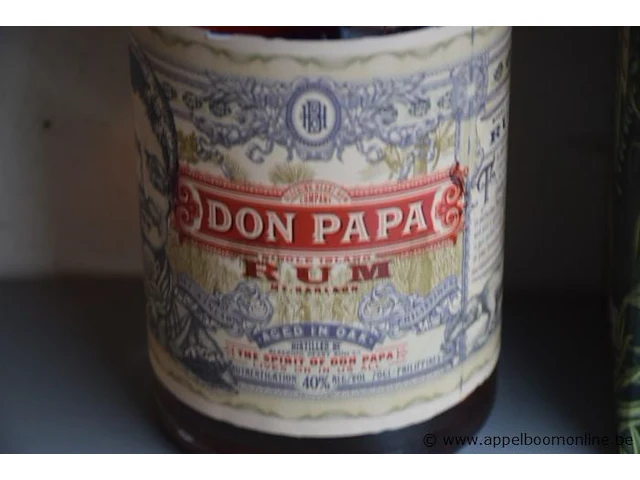 3 flessen à 70cl diverse rum don papa 40% - afbeelding 2 van  4