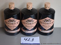 3 flessen à 70cl gin hendricks 43,4% - afbeelding 1 van  2