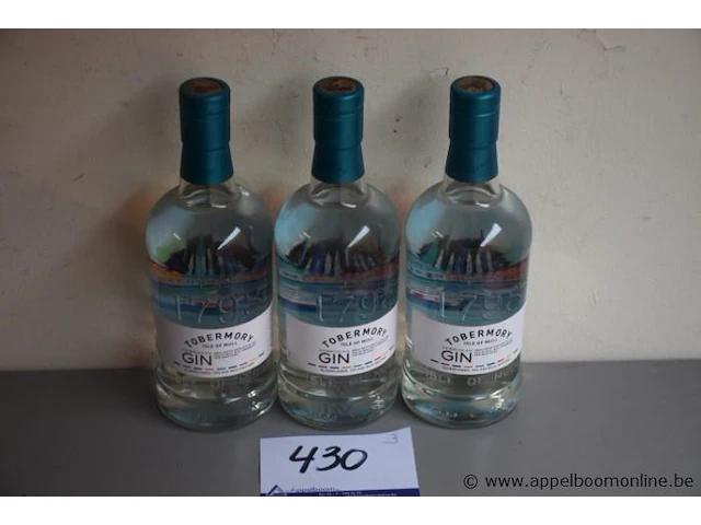 3 flessen à 70cl gin tobermory 40% - afbeelding 1 van  2