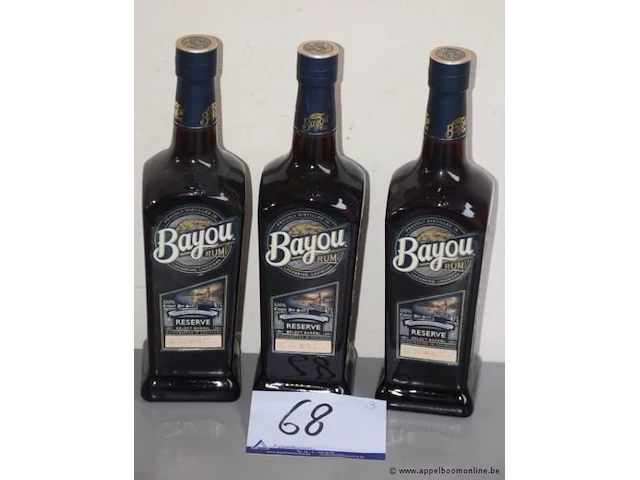 3 flessen à 70cl rum bayou 40% - afbeelding 1 van  2