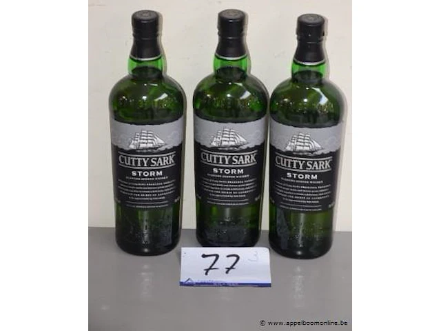 3 flessen à 70cl whisky cutty shark strom 40% - afbeelding 1 van  2