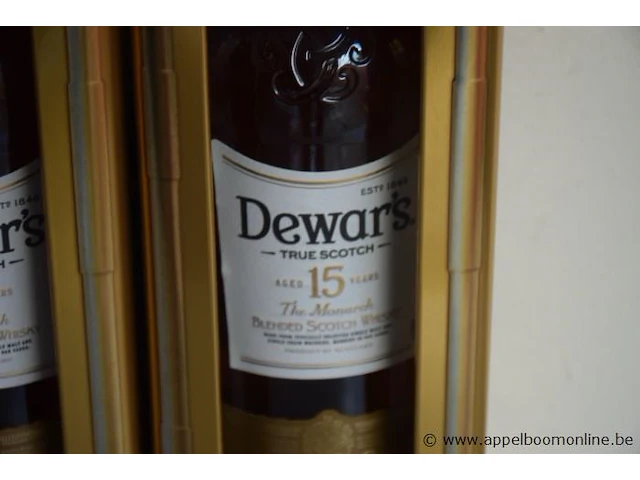 3 flessen à 70cl whisky dewar's 15yr 40% - afbeelding 2 van  2