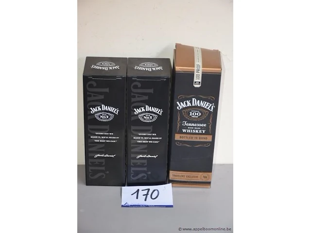 3 flessen à 70cl whisky jack daniels 50% - afbeelding 1 van  3