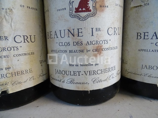3 flessen beaune 1er cru clos des aigros 1986 - afbeelding 4 van  6