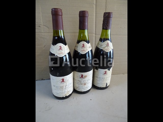 3 flessen beaune 1er cru clos des aigros 1986 - afbeelding 6 van  6