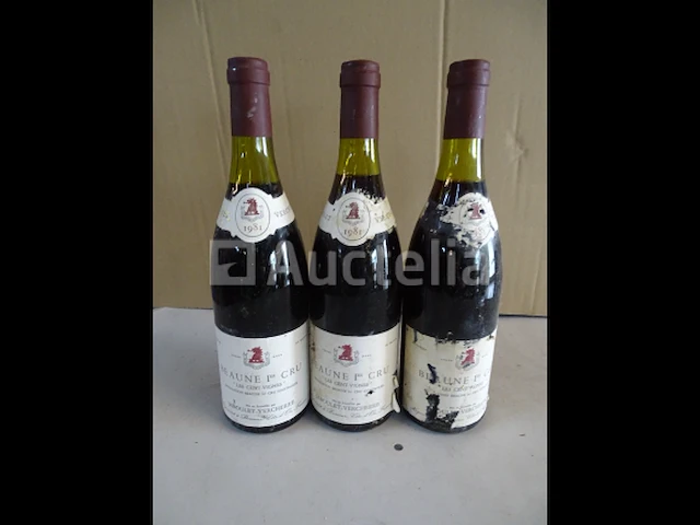 3 flessen beaune 1er cru les cents vignes 1981 - afbeelding 1 van  5