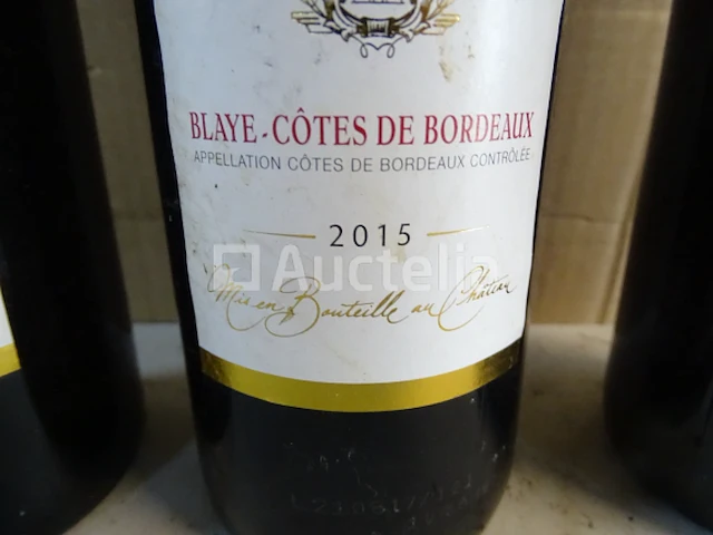 3 flessen blaye-côtes château tour de la mothe 2015 - afbeelding 3 van  4