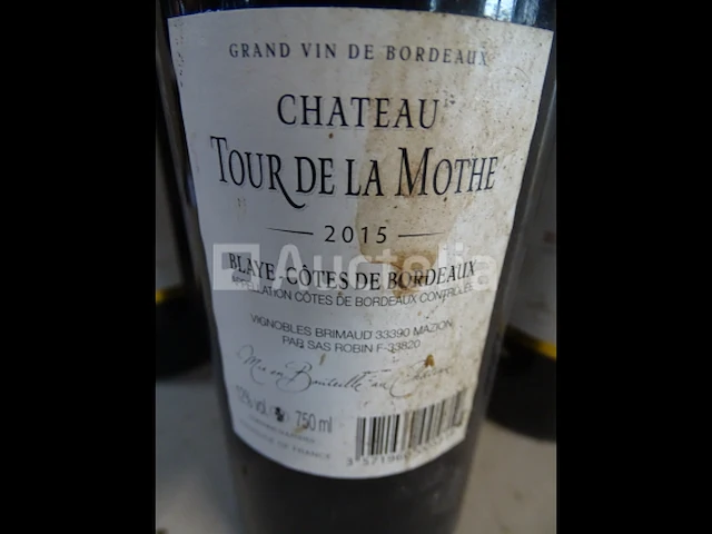 3 flessen blaye-côtes château tour de la mothe 2015 - afbeelding 4 van  4