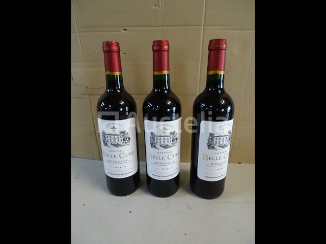 3 flessen bordeaux château belle cure 2018 - afbeelding 1 van  5