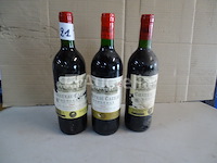 3 flessen bordeaux château gazeau 1993-1994 (zie details)