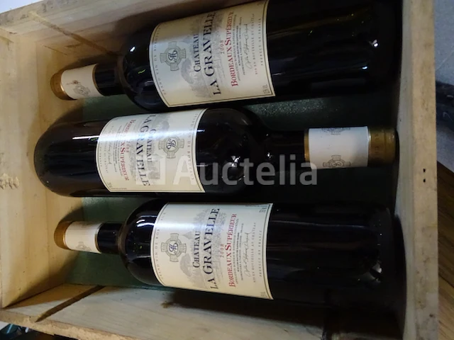 3 flessen bordeaux supérieur château la gravelle 2008 - afbeelding 1 van  6