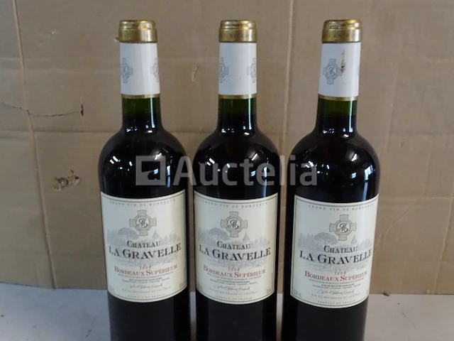 3 flessen bordeaux supérieur château la gravelle 2008 - afbeelding 4 van  6