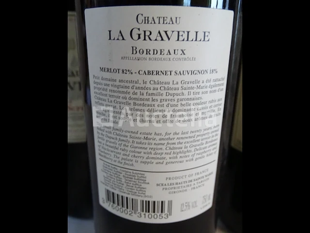 3 flessen bordeaux supérieur château la gravelle 2008 - afbeelding 6 van  6