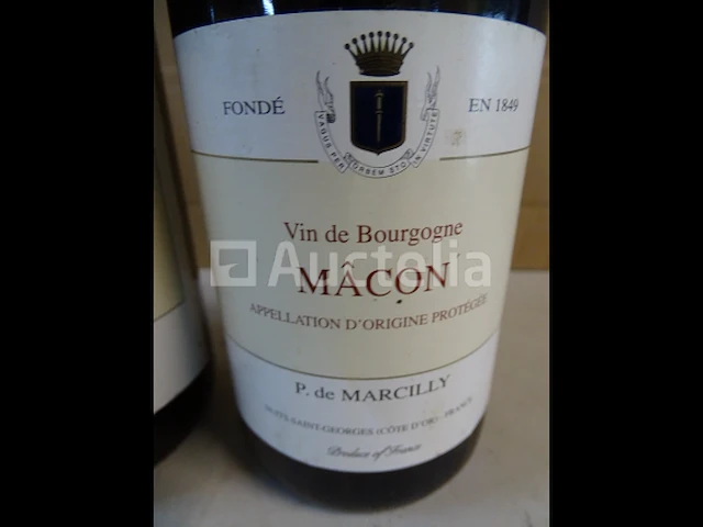 3 flessen bourgogne macon p. marcilly 2012 - afbeelding 2 van  4